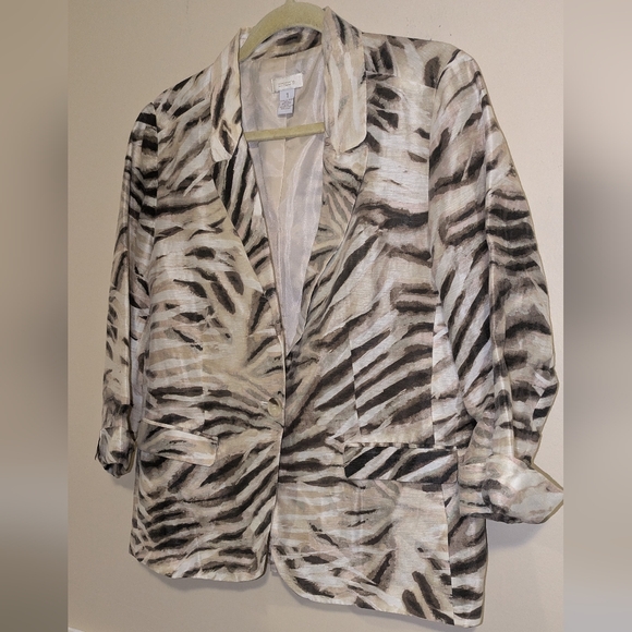 š„FINALš„Chico's Zebra Print Blazer - Picture 5 of 8